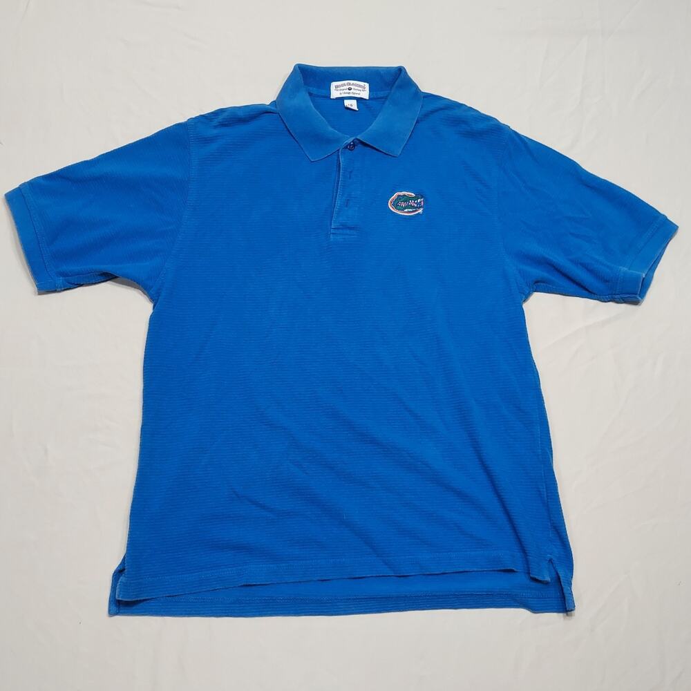 Florida Gators Boca Classics Polo Royal Blue Men L UF Vintage 2730BLS Textured